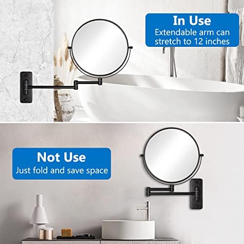 CLUS Wall-Mounted Double Sided 10X Makeup Mirror