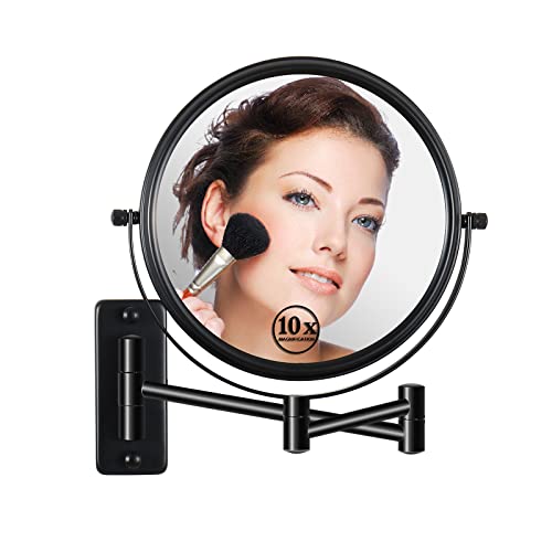 Versatile 360 Matte Black Makeup Mirror