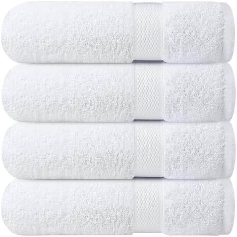 Infinitee Xclusives Luxury 100 Ring-Spun Cotton Bath Towels Set of 4