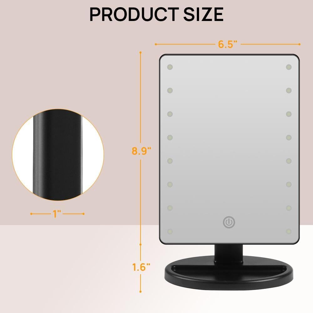 KAKULO Lighted Makeup Mirror with 16 LED Lights
