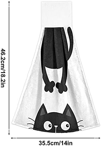 Fun Furry Black Cat Kitchen Towels