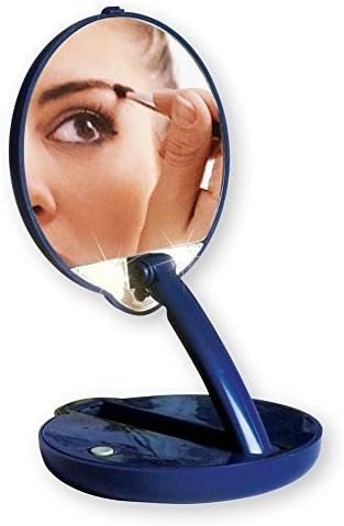 Floxite 15Xmag Blue Tabletop Mount Round Glass Mirror
