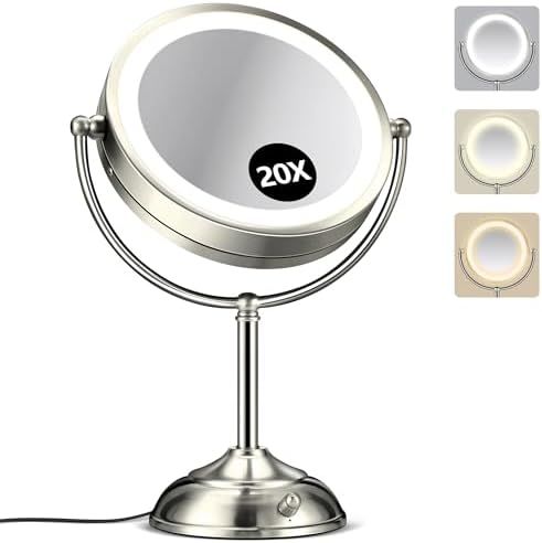 20X Magnifying Makeup Mirror with Rechargeable Lights
