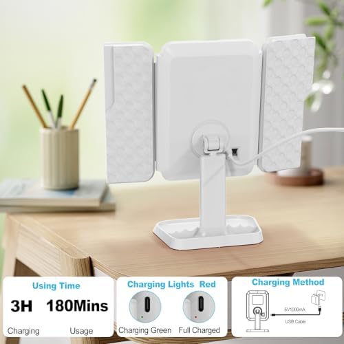 Multi-Functional Magnetic Makeup Mirror with Lights