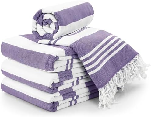 Utopia Towels - 4 Pack Turkish Beach Towels 40 x 72 inches
