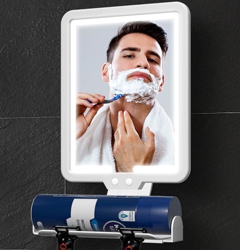 Lighted Anti-Fog Shower Mirror for Shaving - 3-in-1 Modes