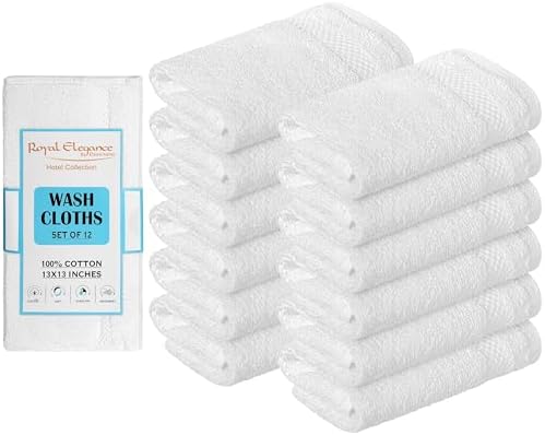 Elaine Karen White Wash Cloths