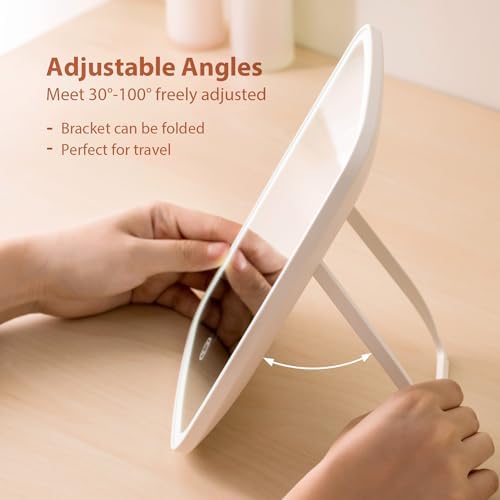 Rechargeable Makeup Mirror with Touch Dimmable Lights