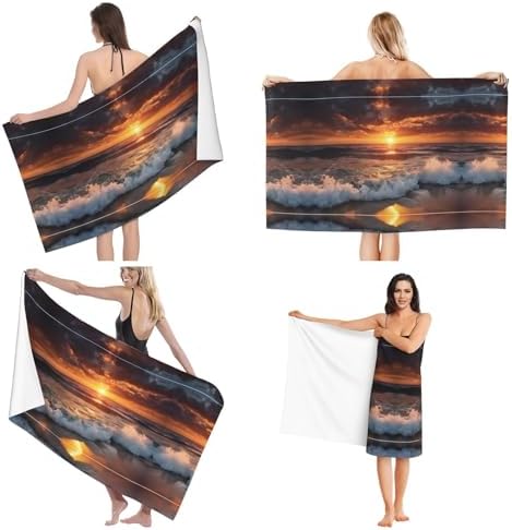 Sunset Beach Microfiber Bath Towel