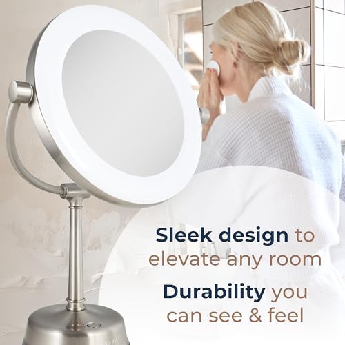UltimateLED-Backed Makeup Mirror with 10X Swivel and Dimmable Light