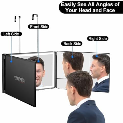 Vanexiss Rechargeable 3-Way Mirror for Personal Care