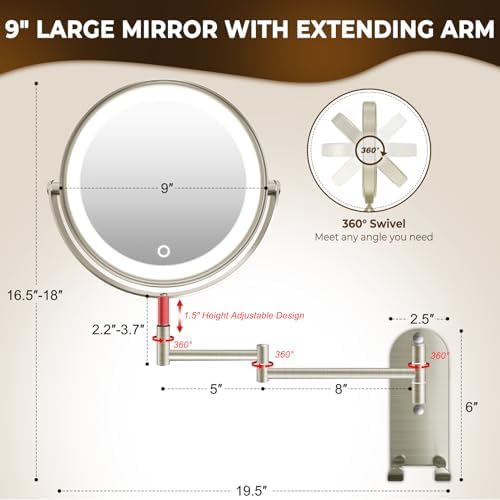 9 LED Makeup Mirror
