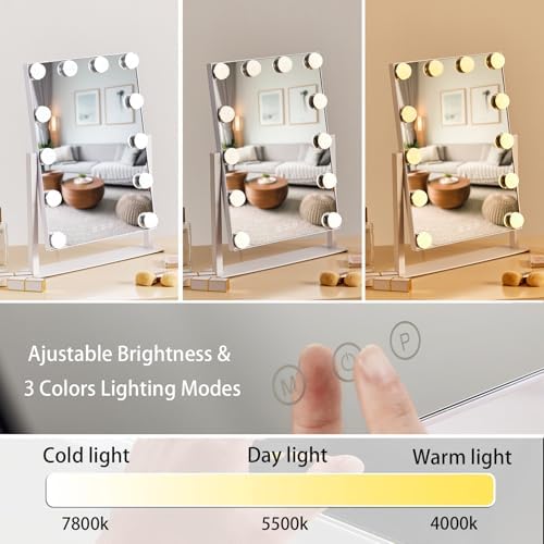 Vanity Mirror with 5X Magnification