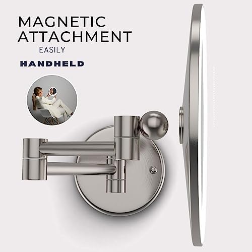 Cordless LED Makeup Mirror with Extension Arm