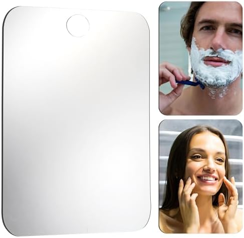 Anti-Fog Travel Mirror Large Shatterproof Shower Mirror for Men