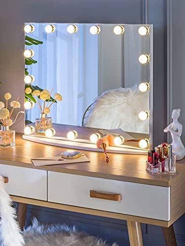 Experience Ultimate Beauty LUXFURNI Hollywood Vanity Mirror with Smart Lighting