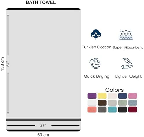 Hawmam Linen Extra-Soft 4-Piece White Bath Towels