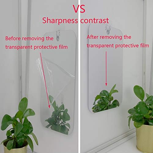 Fogless Shower Mirror with Chrome Hook