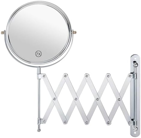 WELL WLINK 7-Inch Wall-Mounted Makeup Mirror 7X Magnification