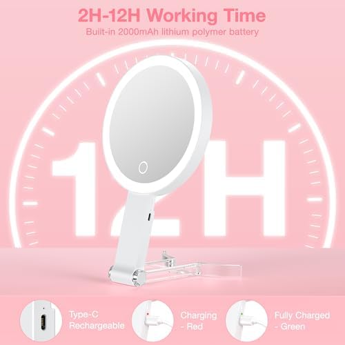 Benbilry Travel Makeup Mirror with 10X Magnification