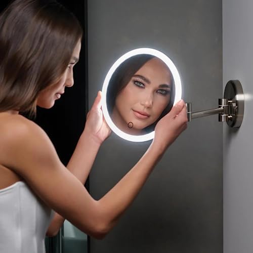 Cordless LED Makeup Mirror with Extension Arm