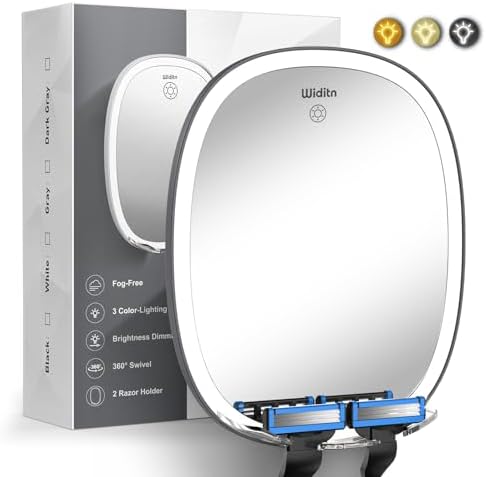 Fogless LED Shower Mirror with Adjustment