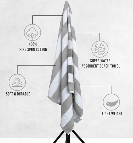 Utopia 4-Piece Cabana Beach Towels 30x60 inches