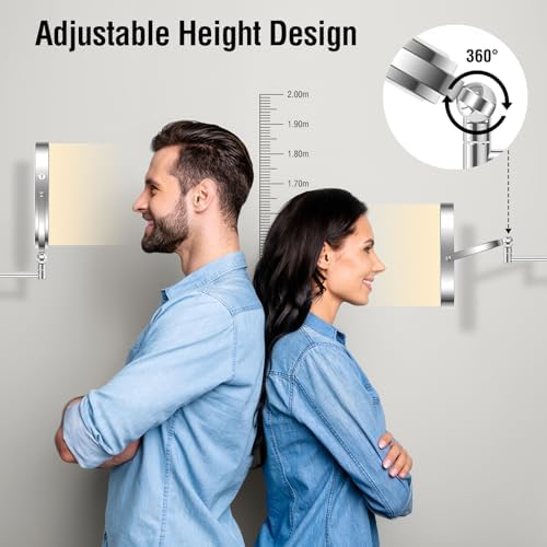 Large 360-Rotation Makeup Mirror with Detachable Towel Ring