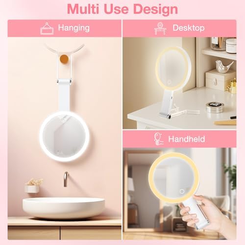 Benbilry Travel Makeup Mirror with 10X Magnification