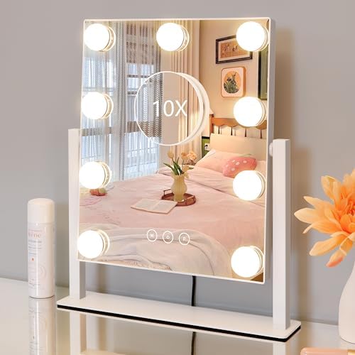 Elegant Vanity Mirror with 3 Colors Lighting