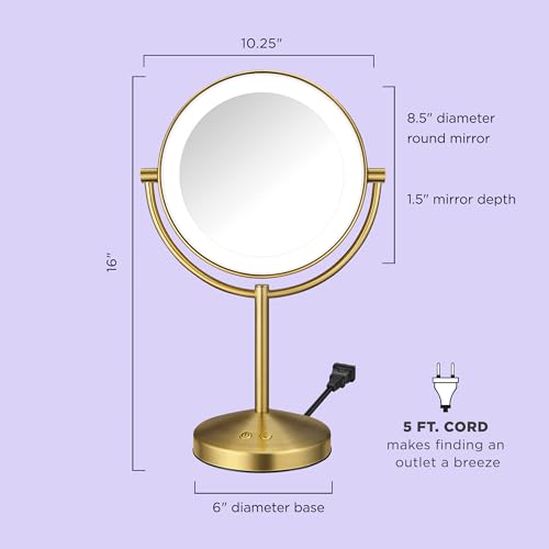 Stylish Lighted Makeup Mirror for Grooming