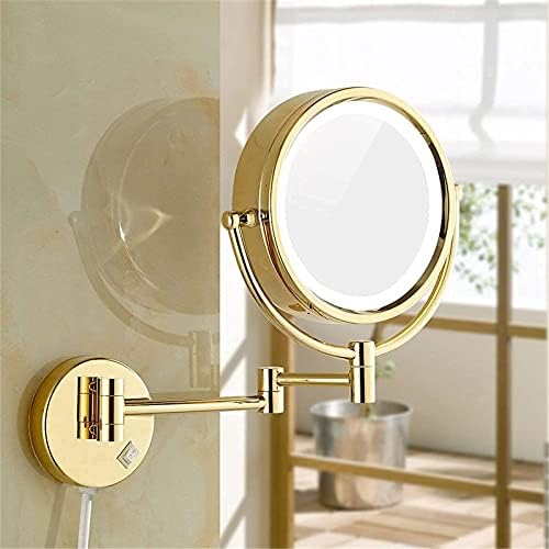 Wall-Mounted Makeup Mirror with LED Light