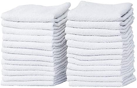 60-Pack White 100 Cotton Towel Washcloths