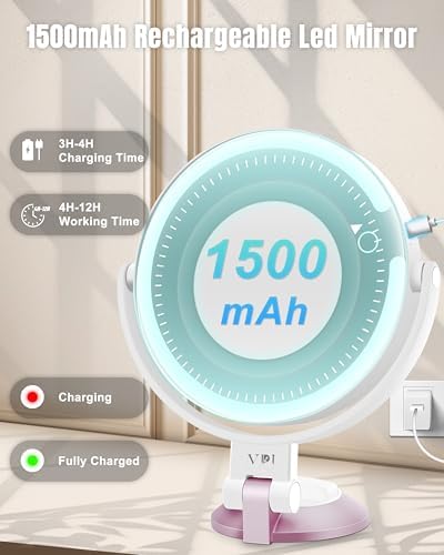 15X Wall-Mounted Magnifying Makeup Mirror