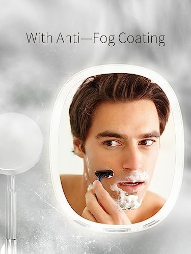 Fogless Wipe-Free LED Shower Mirror for Shaving