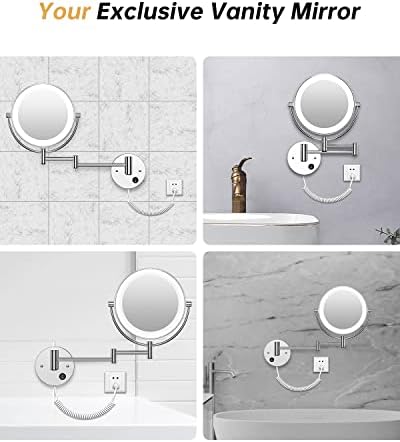 HD 10X Double-Sided Magnifying Mirror for Shaving Makeup