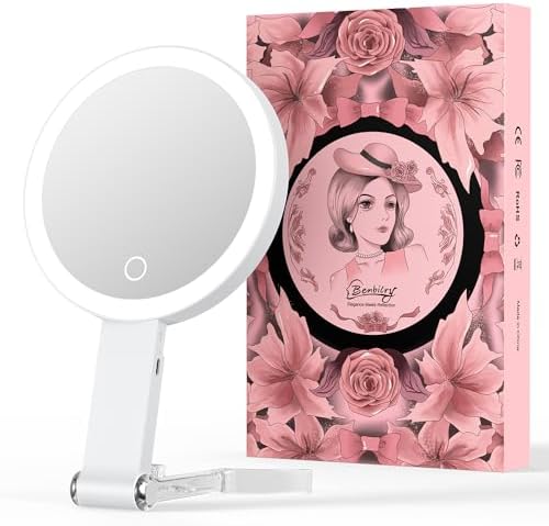 Benbilry Travel Makeup Mirror with 10X Magnification