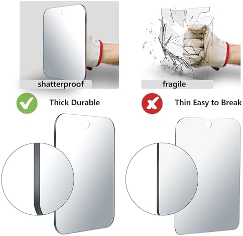Canhard Fogless Shower Mirror 6x8 Inch Unbreakable