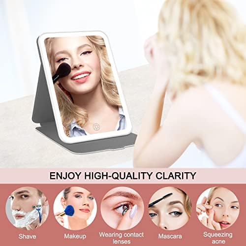 Rechargeable Travel Makeup Mirror with 72 LED Lights