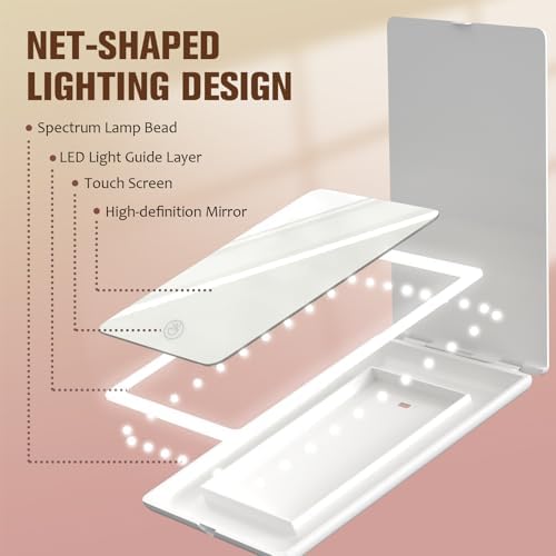 WO Homiba Travel Makeup Mirror with Lights
