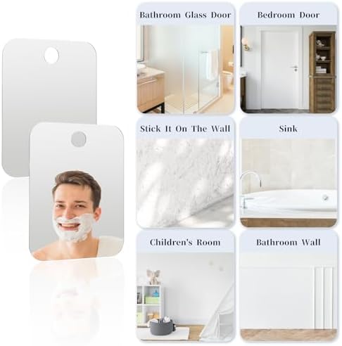 Anti-Fog Compact Mirror for Shaving Portable