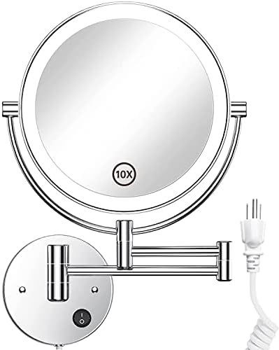 HD 10X Double-Sided Magnifying Mirror for Shaving Makeup