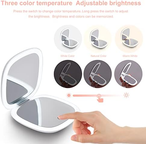 Compact LED Magnifying Mirror - Make-up Travel Tool