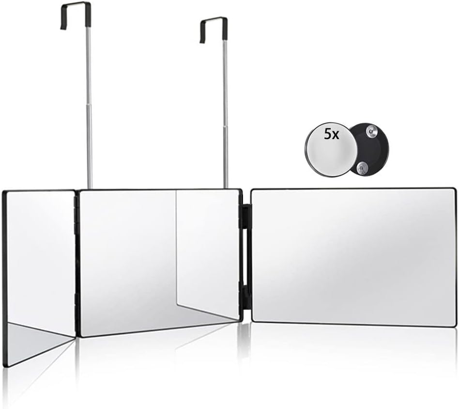 HIEEY 360 Trifold Mirror for Hair Cutting and Makeup