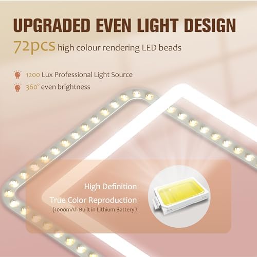 WO Homiba Travel Makeup Mirror with Lights