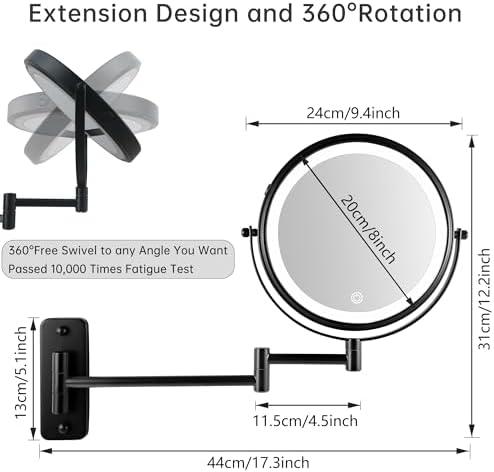Wall-Mounted MakeUp Mirror Perfect for Your tame