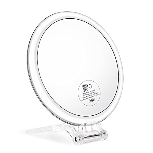 JMH 20X Double Sided Makeup Mirror Compact Portable Travel