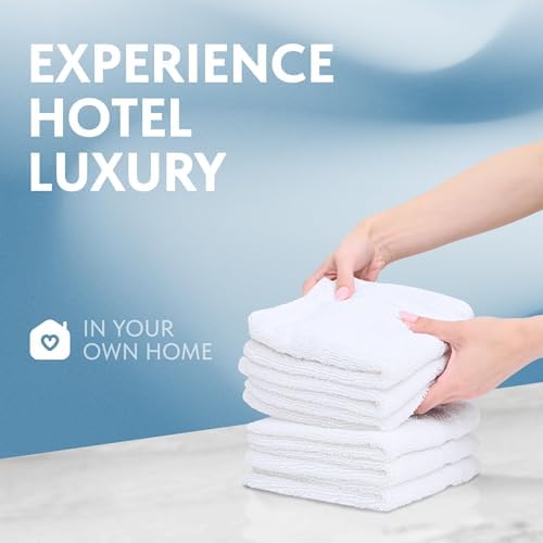 Luxury Cotton Washcloths Soft Durable White