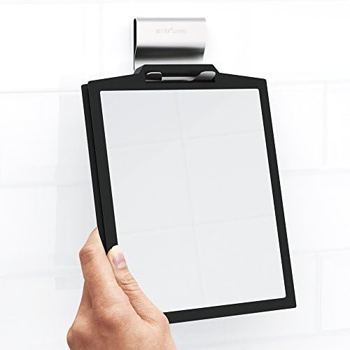 Better Living Double-Sided Shower Mirror 3X Magnification Black