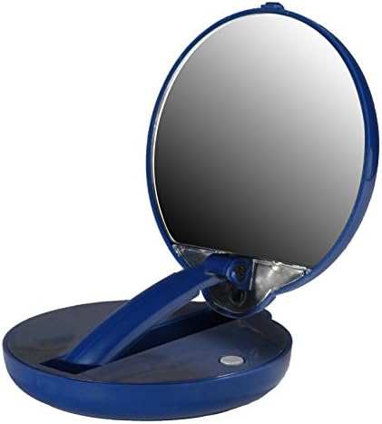 Floxite 15Xmag Blue Tabletop Mount Round Glass Mirror